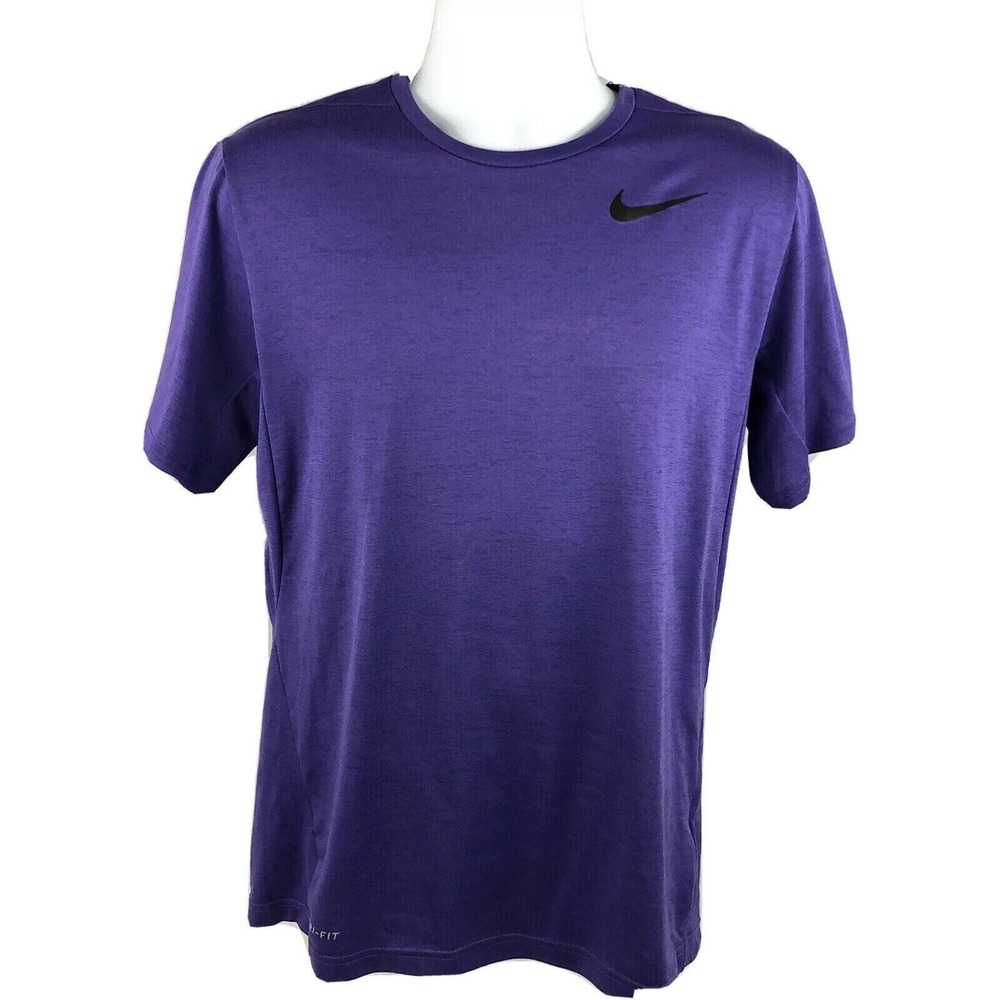Nike Dri-fit‎ Running Shirt Size Medium Purple Training Gym Breathable